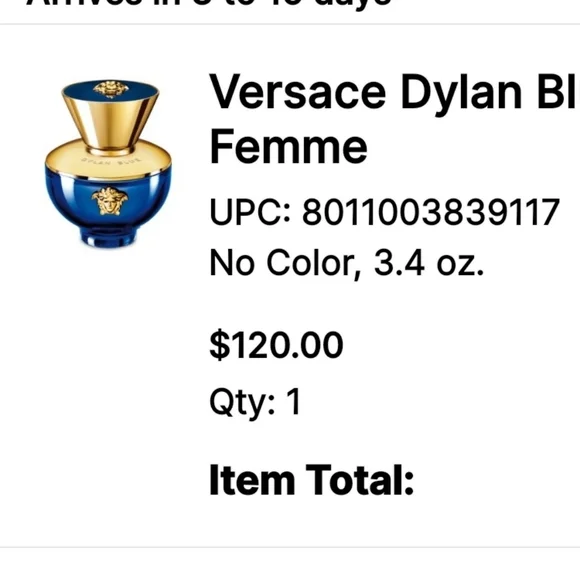 VERSACE POUR FEMME " DYLAN BLUE "3.4 OZ Brand new Sealed gift 🎁 box. - Picture 2 of 5